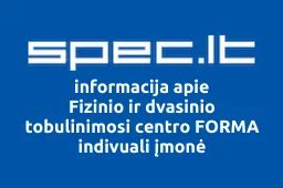 Fizinio ir dvasinio tobulinimosi centro FORMA indivuali įmonė iliustracija