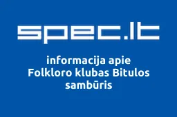 Folkloro klubas Bitulos sambūris iliustracija