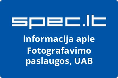 Fotografavimo paslaugos, UAB | spec.lt