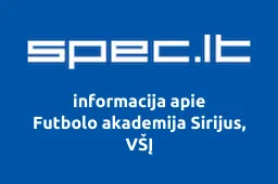 Futbolo akademija Sirijus, VŠĮ | spec.lt