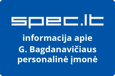G. Bagdanavičiaus personalinė įmonė