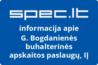 G. Bogdanienės buhalterinės apskaitos paslaugų, IĮ