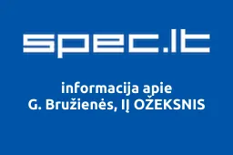 G. Bružienės, IĮ OŽEKSNIS | spec.lt