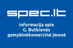 G. Butkienės gamybinėkomercinė įmonė | spec.lt