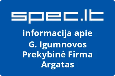 G. Igumnovos prekybinė firma ARGATAS