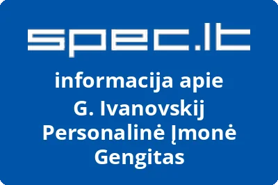 G. Ivanovskij personalinė įmonė GENGITAS