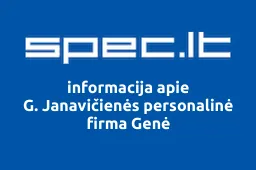 G. Janavičienės personalinė firma Genė | spec.lt