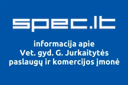 Vet. gyd. G. Jurkaitytės paslaugų ir komercijos įmonė | spec.lt
