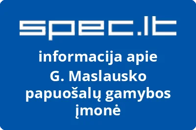 G. Maslausko papuošalų gamybos įmonė