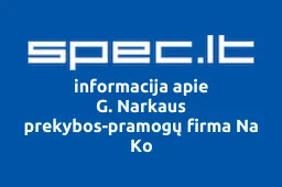 G. Narkaus prekybos-pramogų firma Na Ko | spec.lt