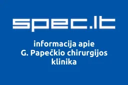 G. Papečkio chirurgijos klinika | spec.lt