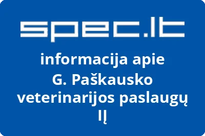 Paškausko veterinarinių paslaugų įmonė