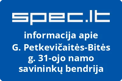 G. Petkevičaitės-Bitės g. 31-ojo namo savininkų bendrija