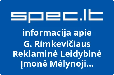 G. Rimkevičiaus reklaminė leidybinė įmonė MĖLYNOJI ŽVAIGŽDĖ