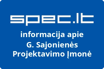 G. Sajonienės Projektavimo Įmonė