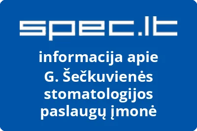 G. Šečkuvienės stomatologijos paslaugų įmonė