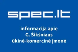 G. Šikšniaus ūkinė-komercinė įmonė