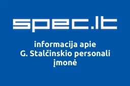 G. Stalčinskio personali įmonė | spec.lt
