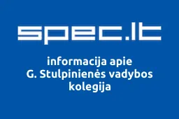 G. Stulpinienės vadybos kolegija | spec.lt