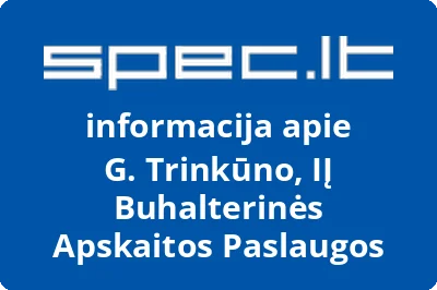G. Trinkūno, IĮ Buhalterinės Apskaitos Paslaugos