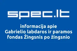Gabrielio labdaros ir paramos fondas Žingsnis po žingsnio | spec.lt