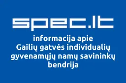 Gailių gatvės individualių gyvenamųjų namų savininkų bendrija | spec.lt