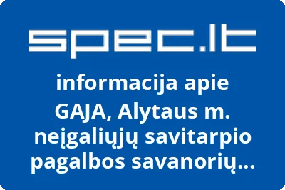 Alytaus neįgaliųjų savitarpio pagalbos savanorių grupė Gaja