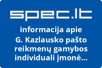 G. Kazlausko pašto reikmenų gamybos individuali įmonė GALDAVA