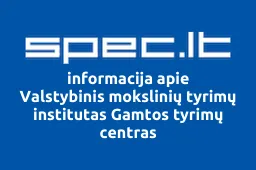 Valstybinis mokslinių tyrimų institutas Gamtos tyrimų centras iliustracija
