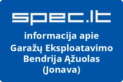 Garažų Eksploatavimo Bendrija Ąžuolas (Jonava)