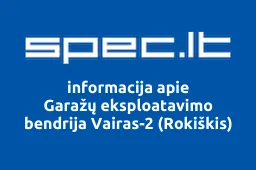 Garažų eksploatavimo bendrija Vairas-2 (Rokiškis) | spec.lt