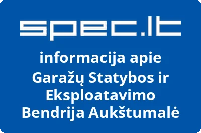 Garažų Statybos ir Eksploatavimo Bendrija Aukštumalė