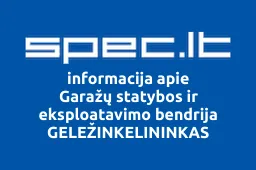 Garažų statybos ir eksploatavimo bendrija GELEŽINKELININKAS | spec.lt