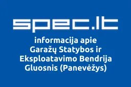 Garažų Statybos ir Eksploatavimo Bendrija Gluosnis (Panevėžys) | spec.lt