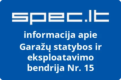 Garažų statybos ir eksploatavimo bendrija Nr. 15 | spec.lt