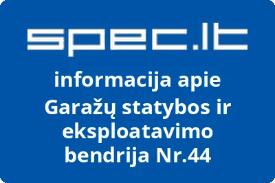 Garažų statybos ir eksploatavimo bendrija Nr.44 | spec.lt