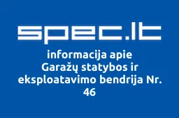 Garažų statybos ir eksploatavimo bendrija Nr. 46 | spec.lt
