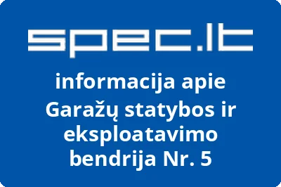 Garažų statybos ir eksploatavimo bendrija Nr. 5