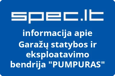 Garažų statybos ir eksploatavimo bendrija PUMPURAS | spec.lt