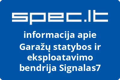 Garažų statybos ir eksploatavimo bendrija Signalas7 | spec.lt
