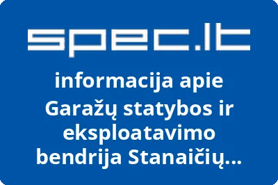 Garažų statybos ir eksploatavimo bendrija Stanaičių garažai