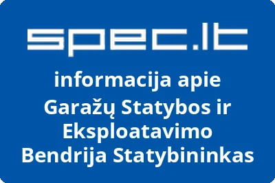 Garažų Statybos ir Eksploatavimo Bendrija Statybininkas