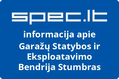 Garažų Statybos ir Eksploatavimo Bendrija Stumbras