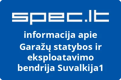 Garažų statybos ir eksploatavimo bendrija Suvalkija1 | spec.lt
