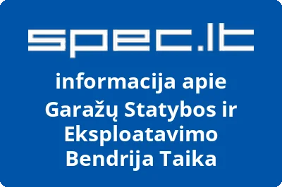Garažų Statybos ir Eksploatavimo Bendrija Taika
