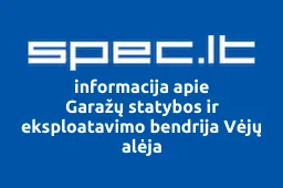 Garažų statybos ir eksploatavimo bendrija Vėjų alėja | spec.lt