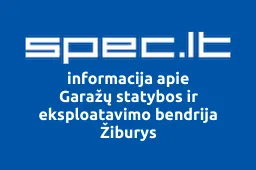 Garažų statybos ir eksploatavimo bendrija Žiburys | spec.lt