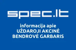 UŽDAROJI AKCINĖ BENDROVĖ GARBARIS | spec.lt