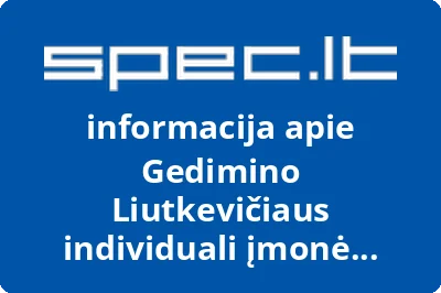 Gedimino Liutkevičiaus individuali įmonė Smaližiukas