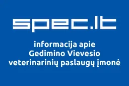 Gedimino Vievesio veterinarinių paslaugų įmonė | spec.lt